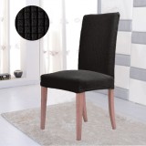 Husă Scaun Elastică, Mini, Negru, Carouri &Icirc;n Relief, Fără Brațe, Oem
