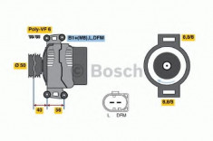 Generator / Alternator MERCEDES VITO / MIXTO caroserie (W639) (2003 - 2016) BOSCH 0 124 625 006 foto