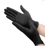 Manusi din NITRIL SUPERIOR 100%, negre, nepudrate, nesterile, de unica folosinta 100buc cutie, M