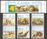 ZAIR 1984 FAUNA PARC GARAMBA ( serie dantelata ) MNH, Nestampilat