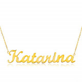 Cumpara ieftin Colier ajustabil din aur de 14K, cu numele Katarina, lanț subțire