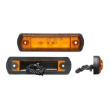 Lampa gabarit auto BestAutoVest 12/24V dreptunghiulara Portocaliu cu Leduri, 110x30x15mm,1 buc. Kft Auto, AutoLux