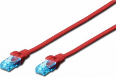 Cablu UTP Digitus Premium Patchcord Cat 5e 2m Rosu foto