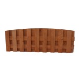 Gard lemn, Rustic, pentru gradina, mahon, solid, 50 x 140 cm