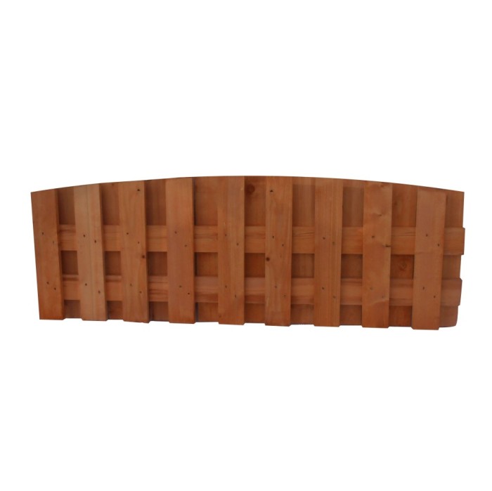 Gard lemn, Rustic, pentru gradina, mahon, solid, 50 x 140 cm
