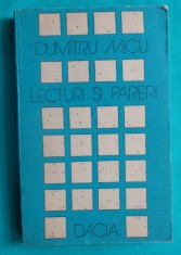 Dumitru Micu &ndash; Lecturi si pareri ( critica literara )