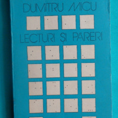 Dumitru Micu – Lecturi si pareri ( critica literara )