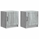 vidaXL Dulap de noapte 2 pcs Sonoma gri 43 x 34,5 x 47 cm 895728