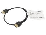 Cablu HDMI Goobay 0,5m negru, High Speed, HDMI 2.0, aurit, dublu ecranat, compatibil 4K, HDR, 3D, ARC