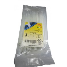 Set 100 buc colier cablu 160x2.5mm din plastic alb Cobra 9090