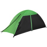 Cort camping 2 persoane, cu plasa anti-insecte, impermeabil 1000 mm, 260x120x100 cm, verde Household NewTrend