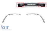 Set de sprancene deasupra grilelor &icirc;n bara de protectie frontala A Design potrivit pentru Mercedes GLE Coupe C292 2015-2019, stanga si dreapta Perform