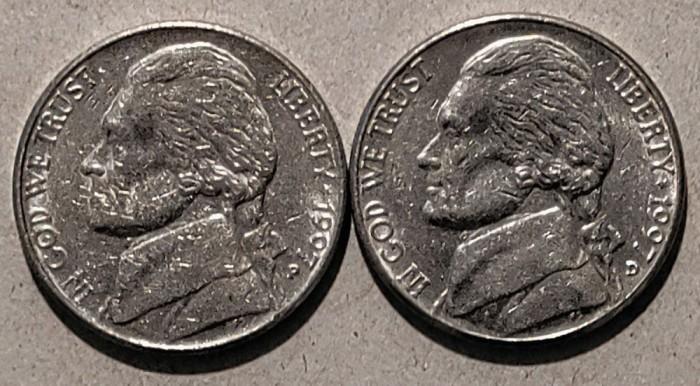 5 centi SUA - 1997 D+P