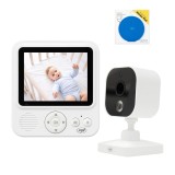 Pachet Video Baby Monitor PNI BM280 ecran 2.8 inch wireless 2.4 GHz cu sticky Pad Blue inclus