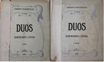 DUOS (HARMONIUM ET PIANO - CAH. II si CAH. III) - PARTITURI ANTEBELICE foto