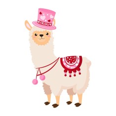 Sticker decorativ LLama, Multicolor, 85 cm, 3285ST foto
