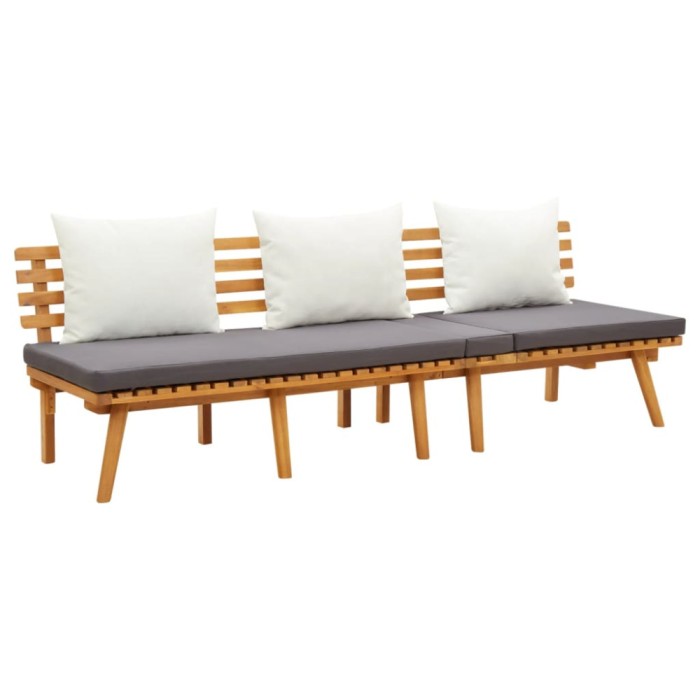 vidaXL Pat de zi, 200x65 cm, lemn masiv de acacia