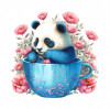 Sticker decorativ Panda, Multicolor, 60 cm, 5644ST, Oem