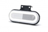 Lampa Gabarit LED Alb Neon 12-24V Ovala 118mm x 46mm, Omologare E20 EMC, IP66/68, cu Suport si Catadioptru