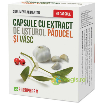 Capsule Cu Extract De Usturoi, Paducel, Vasc 30cps foto