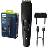 Aparat de tuns barba PHILIPS BT3234/15, Lame din otel inoxidabil cu ascutire automata, 0.5-10mm, utilizare fara fir, 60 min, Negru