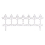 Gard de gradina decorativ, Strend Pro, plastic, alb, set 4 buc, 87x34 cm GartenVIP DiyLine