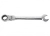 Cheie combinata cu clichet si cap flexibil 8mm, TopMaster
