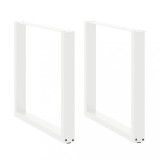 Cumpara ieftin Picioare de masa in forma de U, 2 buc., alb, 90x(72-73) cm, otel