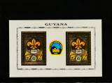 Guyana 1991-A 17-a Jamboree mondiala-Korea,Cercetasi,bloc 2 val. folio aur, Organizatii internationale, Nestampilat