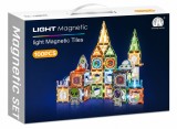 Labirint magnetic cu lumini pentru copii, tematica spatiu, 100 piese, 7.5 cm
