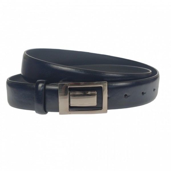 Curea barbati, casual-eleganta, din piele ecologica, latime 3 cm, bleumarin - CK188BLM