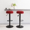 VidaXL Scaune de bar, 2 buc., roșu vin, catifea 333001