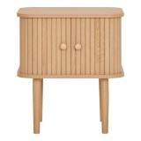 Cumpara ieftin Noptieră Nikko, 2 uși, naturală 45x40x50.5 cm