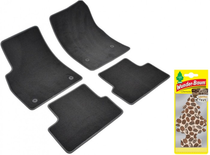 Covorase auto din mocheta Umbrella pentru Opel Astra [J] (2009-2015) + Odorizant Auto Bradut Wunder-baum Cafe