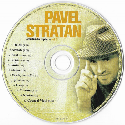 CD Pavel Stratan &amp;lrm;&amp;ndash; Aminitiri Din Copilărie Vol. 3, original - FARA COPERTI foto