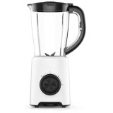 Blender electric, capacitate 1,5l, cu 2 trepte de viteza, putere 500W, lame din inox, cu functie de zdrobire gheata, alb