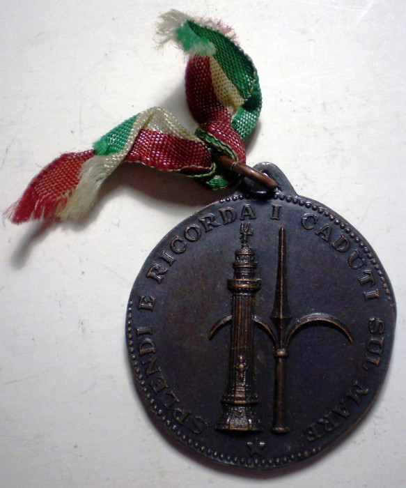 5.007 ITALIA MEDALIE MARINA ASSOCIAZIONE NAZIONALE MARINAI DʹITALIA TRIESTE 37mm