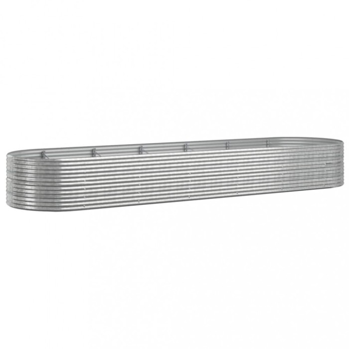 Jardiniera argintiu 510x140x68 cm otel vopsit electrostatic