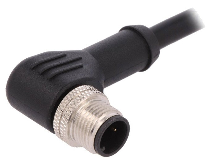 Conector M12 cu cablu, 3 pini, IP67