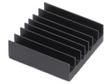 Radiator extrudat cu aripioare BGA negru 29x29mm