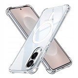 Husa Samsung Galaxy S25 Edge Asteroid GSM Shockproof Clear Silicone MagSafe, transparenta
