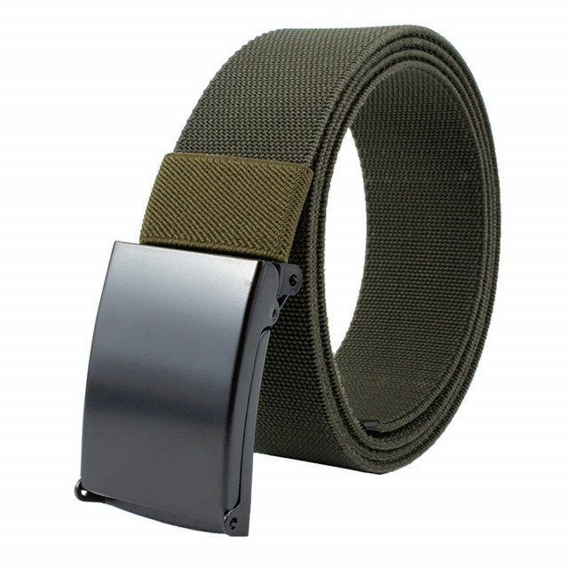 Curea centura Pufo Army Elite Edition pentru barbati 3.8 x 125 cm, reglabila, verde