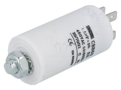 Condensator pentru motoare 1.5uF 450V foto