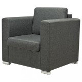 Fotoliu, gri inchis, material textil