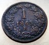 F.123 AUSTRIA 1 KREUZER 1863 E, Europa, Cupru (arama)
