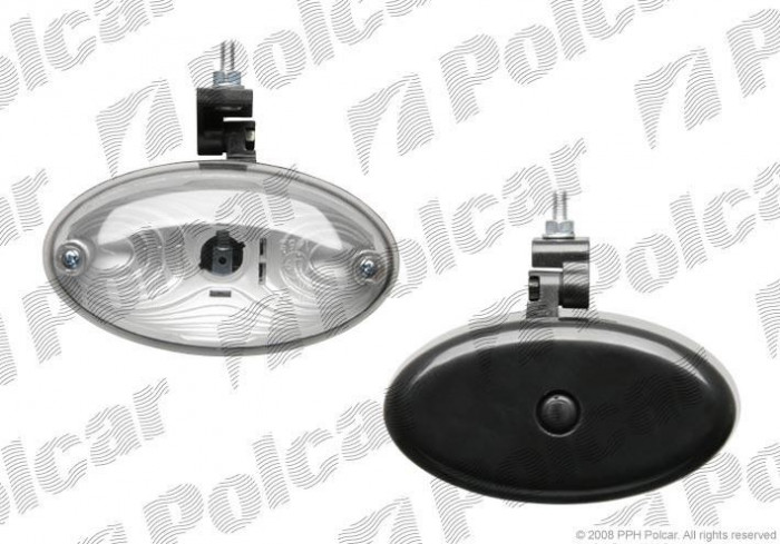 Lampa auto BestAutoVest pentru mers inapoi alba 12/24V 120x65mm tip bec P21W ovala cu suport , 1 buc. Kft Auto