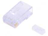 Mufă RJ45 8P8C Cat6 cu Ghidaj Aurit