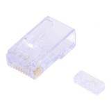 Mufă RJ45 8P8C Cat6 cu Ghidaj Aurit
