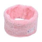 Fular Circular, Roz, Blană Artificială, Fir Lurex, Patch &quot;Love&quot;, Căptușeală Fleece, Pentru Fete