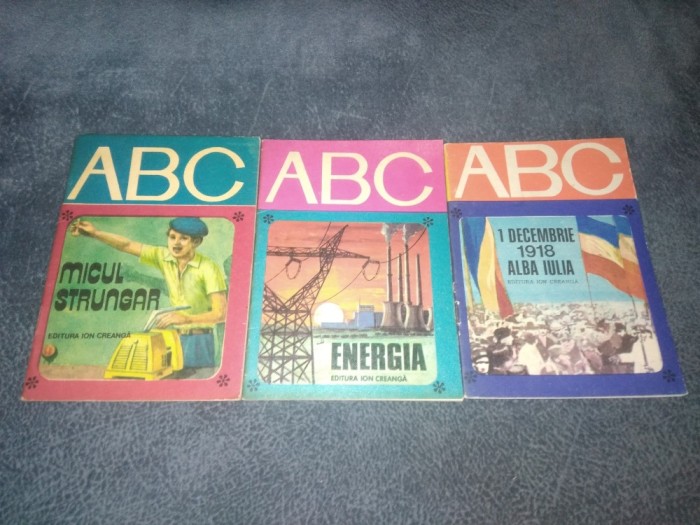 3 CARTI COLECTIA ABC MICUL STRUNGAR ENERGIA 1 DECEMBRIE 1918 ALBA IULIA
